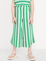 High-Waisted Pucker Wide-Leg Pants for Girls