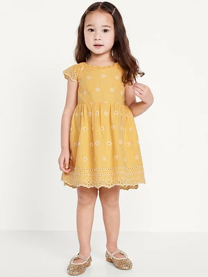Fit and Flare Eyelet Dress for Toddler Girls