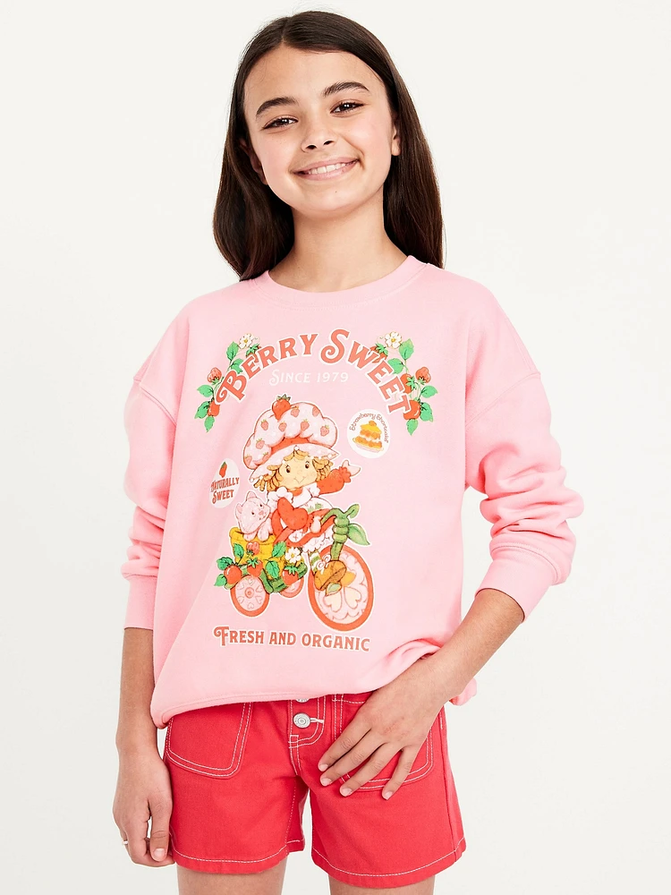 Strawberry Shortcake Oversized Graphic Sweatshirt for Girls