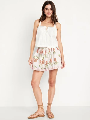 High-Waisted Pull-On Poplin Shorts - 2.5-inch inseam