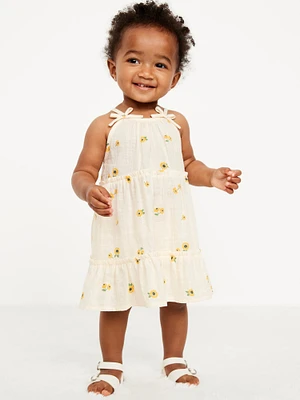 Printed Tiered Cami Dress and Shorts Set for Baby