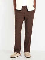 90s Straight Linen-Blend Pants
