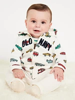 Printed Logo-Graphic Zip Hoodie for Baby