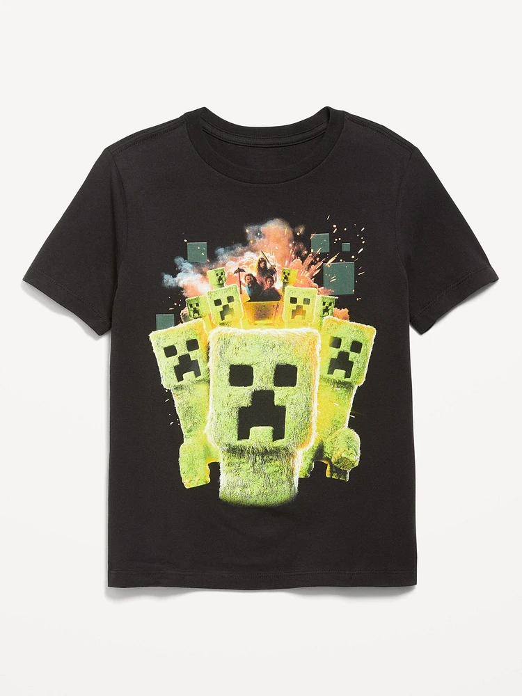 inecraft Gender-Neutral Graphic T-Shirt for Kids