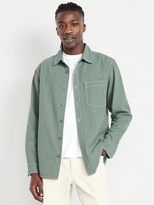 Contrast Stitch Workwear Shirt