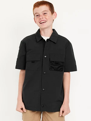 Short-Sleeve Ripstop Pocket Shirt for Boys