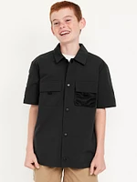 Short-Sleeve Ripstop Pocket Shirt for Boys