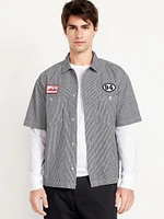 Cropped Utility Dobby Shirt