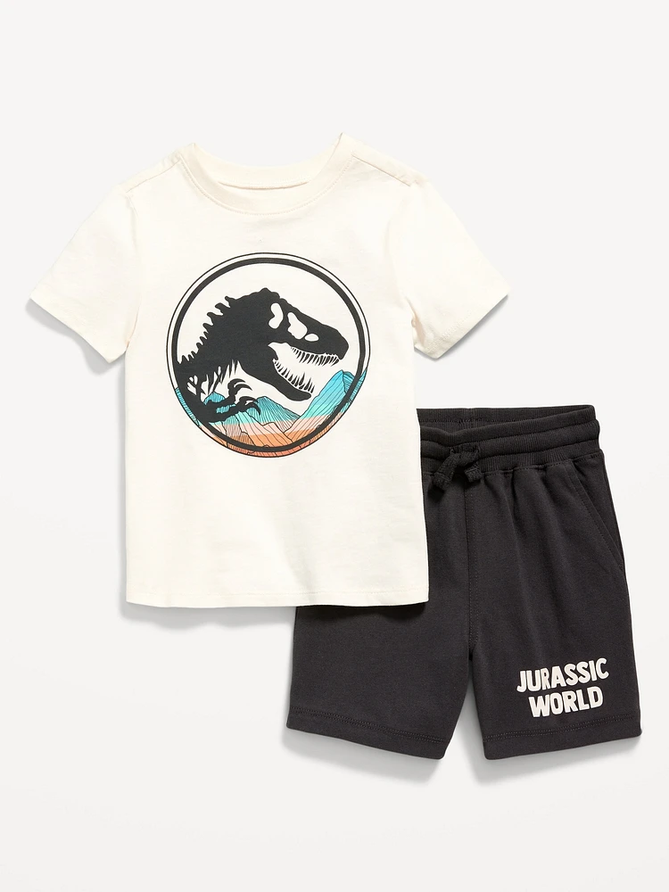 Jurassic World Graphic T-Shirt and Shorts Set for Toddler Boys