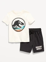 Jurassic World Graphic T-Shirt and Shorts Set for Toddler Boys