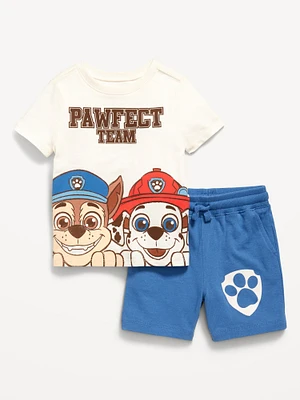 Paw Patrol Graphic T-Shirt and Shorts Set for Toddler Boys
