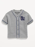 Oversized Fleece Baseball Shirt for Toddler Boys