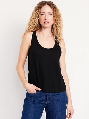 Linen-Blend Tank Top