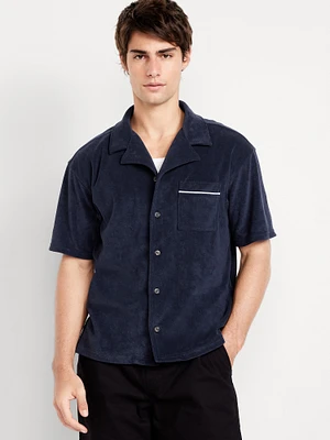 Short-Sleeve Cropped Terry Shirt