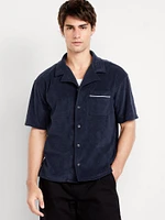 Short-Sleeve Cropped Terry Shirt