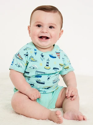 Short-Sleeve Graphic T-Shirt and Shorts Set for Baby