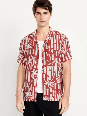 Short-Sleeve Printed Camp Shirt