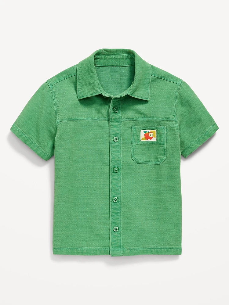 Short-Sleeve Utility Pocket Shirt for Toddler Boys