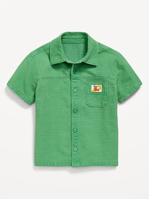 Short-Sleeve Utility Pocket Shirt for Toddler Boys