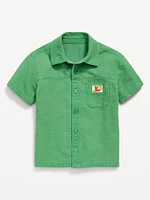 Short-Sleeve Utility Pocket Shirt for Toddler Boys