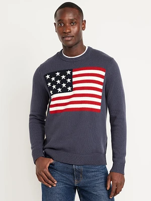 American Flag Crew-Neck Sweater