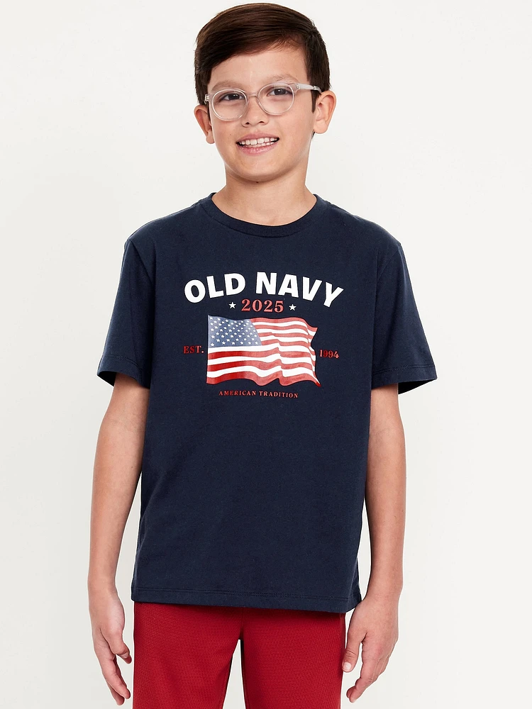 Short-Sleeve Gender-Neutral Logo-Graphic T-Shirt for Kids