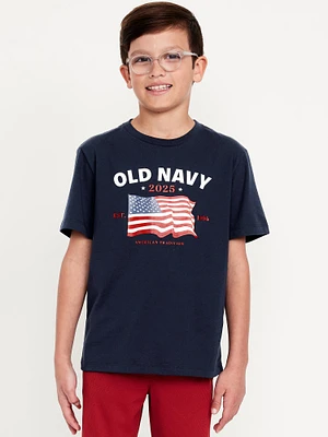 Short-Sleeve Gender-Neutral Logo-Graphic T-Shirt for Kids