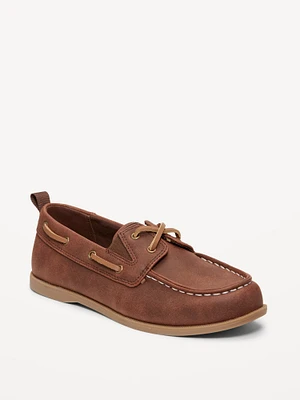 Faux-Leather Boat Shoes for Boys