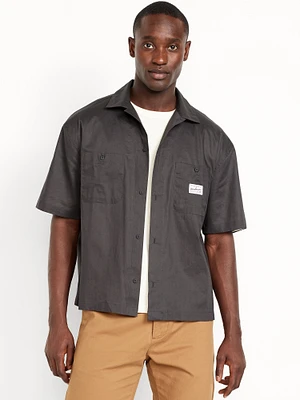 Cropped Utility Pocket Shirt