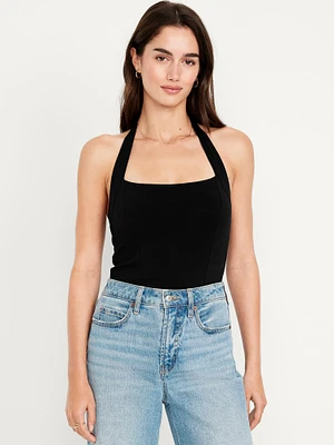 Double-Layer Halter Top