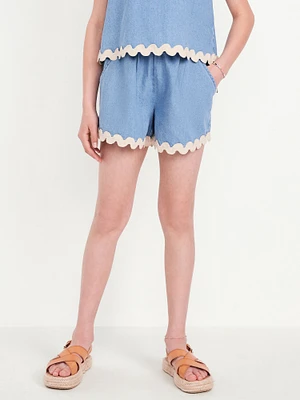 Chambray horts for Girls