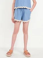 Chambray horts for Girls