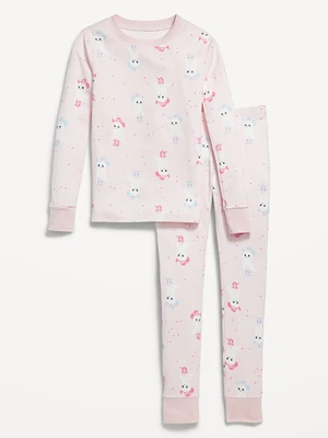 Printed Snug-Fit Graphic Pajama Set for Girls