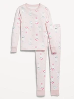 Printed Snug-Fit Graphic Pajama Set for Girls