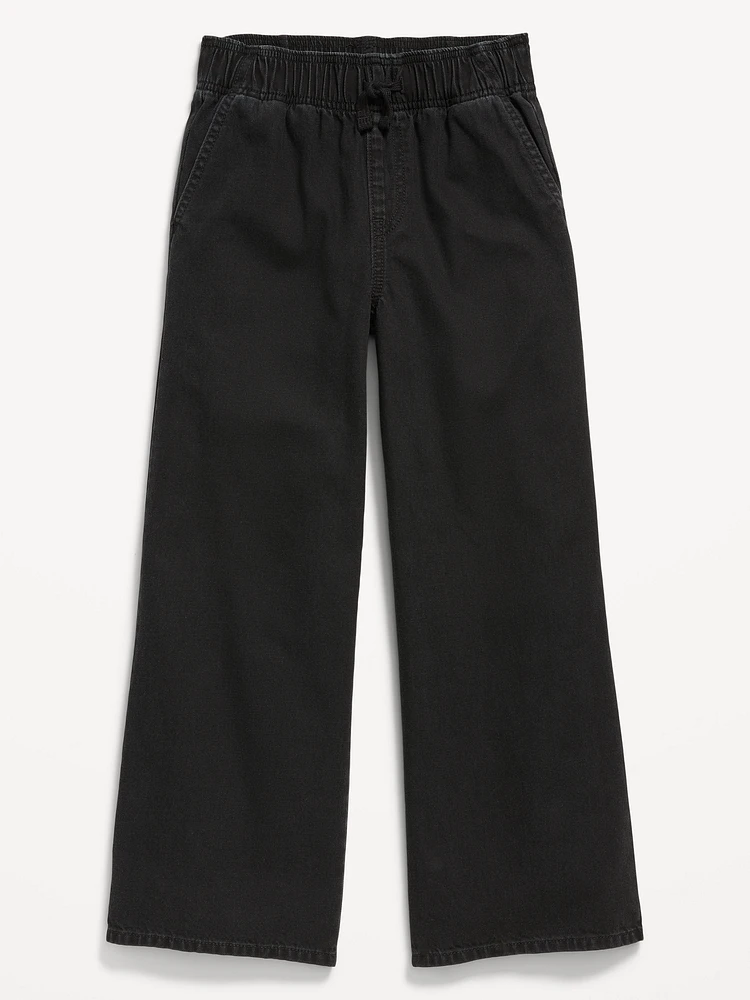 High-Waisted Baggy Wide-Leg Pull-On Jeans for Girls