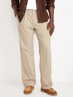Baggy Pleated Chino Pants