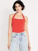 Double-Layer Halter Top
