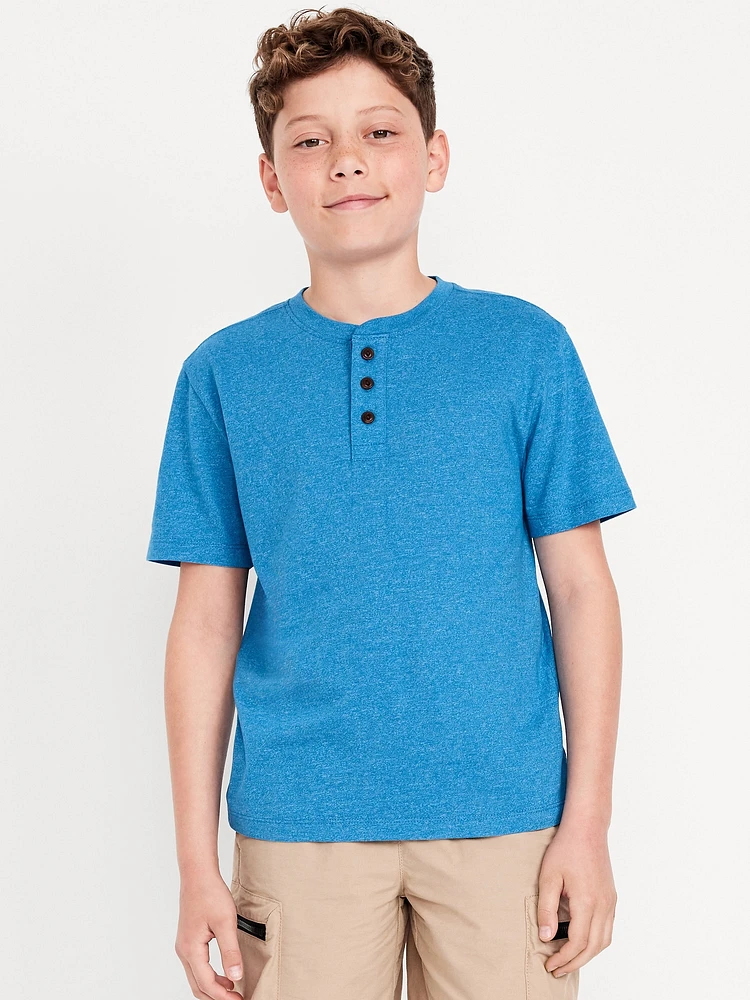 Short-Sleeve Henley T-Shirt for Boys