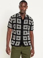 hort-leeve Crochet weater