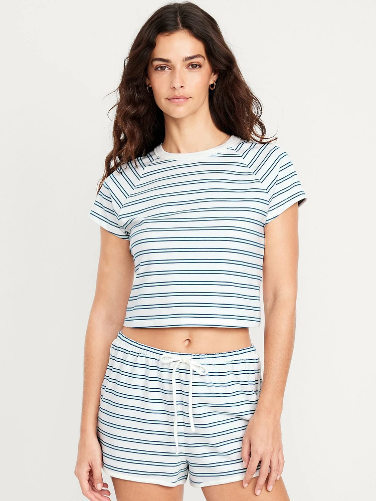 Cropped Jersey Lounge Top