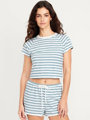 Cropped Jersey Lounge Top