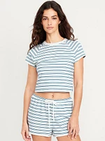 Cropped Jersey Lounge Top