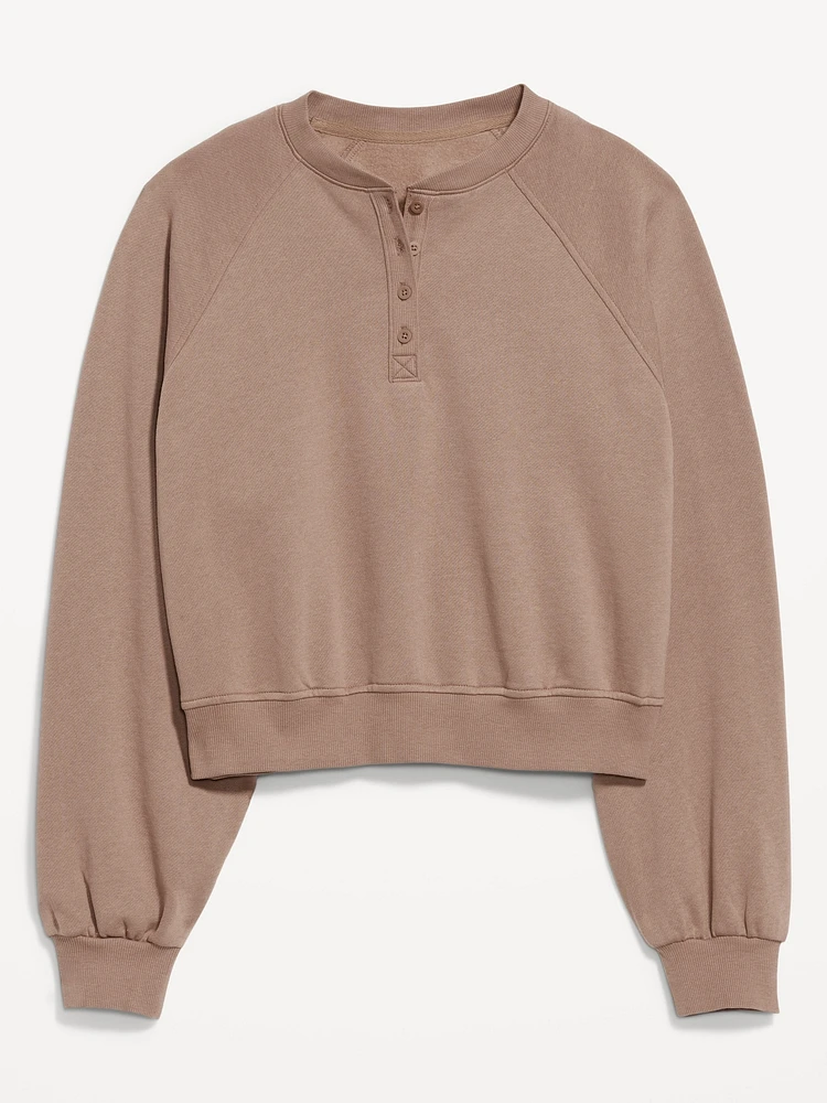 SoComfy Oversized Button-Front Sweatshirt