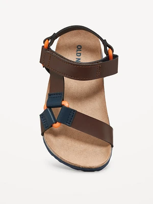 Faux-Leather Tech Sandals for Toddler Boys