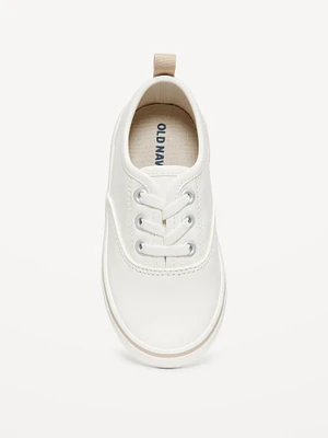 Unisex Elastic-Lace Faux-Leather Sneakers for Toddler