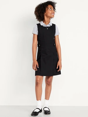 School Uniform Sleeveless Pleated Dress for Girls