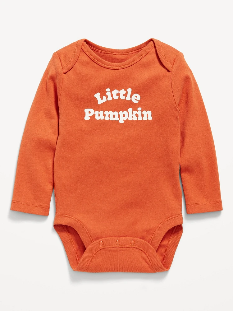 Long-Sleeve Unisex Graphic Bodysuit for Baby