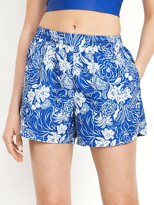 High-Waisted Board Shorts - 4.5-inch inseam