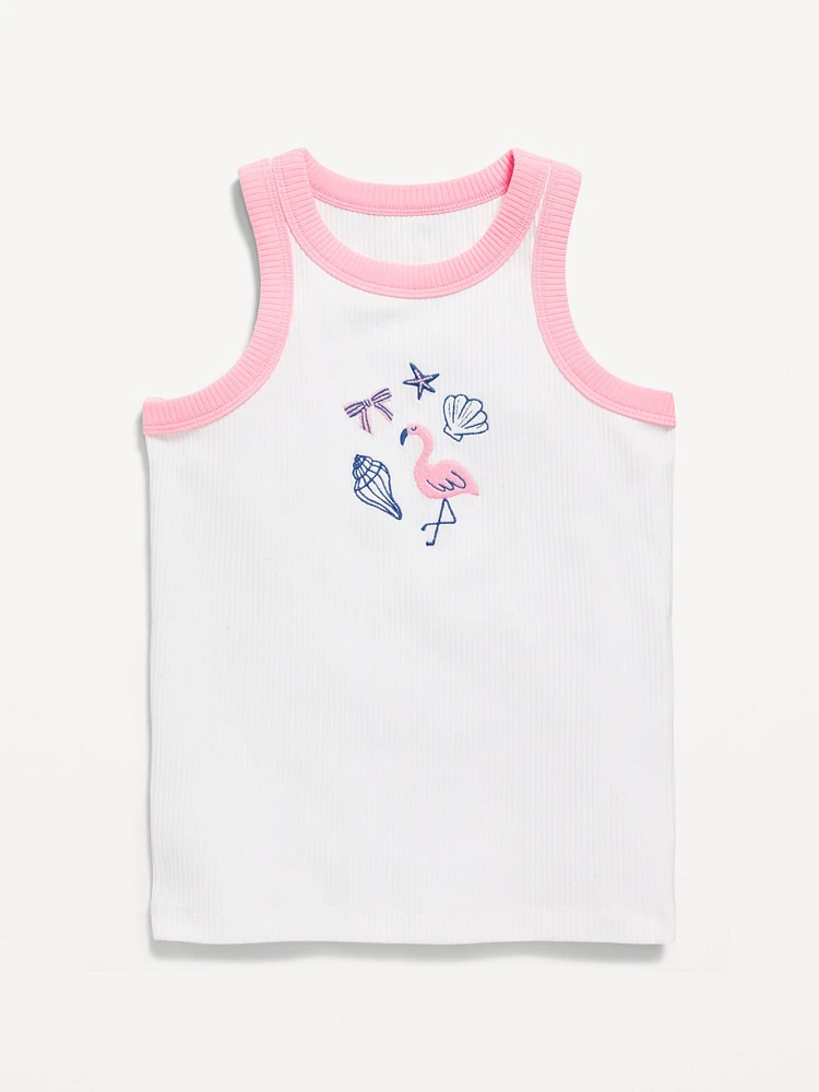 Fitted Ribbed Tank Top for Girls