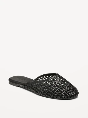 Faux-Leather Woven Mule for Women